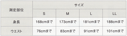 サイズの表記について